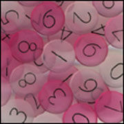 BUG Embellishments - Crystal Numbers Cotton Candy
