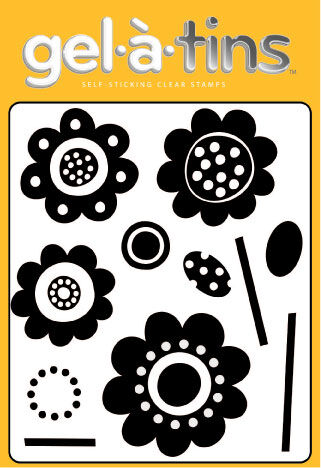 GLT Clear Stamps - Funky Flower Garden