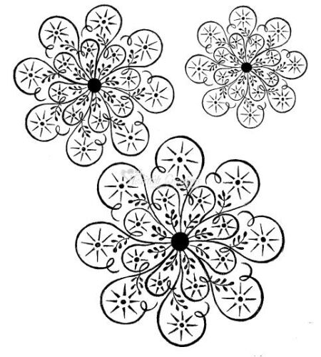 HTF Stempelgummi - Sunburst Flowers 2 Set Pre-Cut mounted