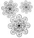 HTF Stempelgummi - Sunburst Flowers 2 Set Pre-Cut mounted