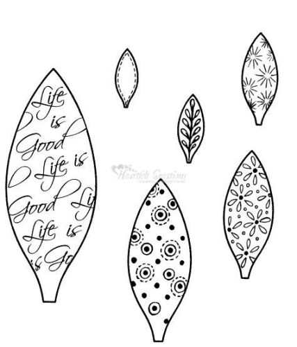 HTF Stempelgummi - Perfect Petals Medley Set Pre-Cut mounted