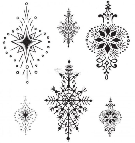 HTF Stempelgummi - Ornaments Medallions Set Pre-Cut mounted