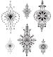 HTF Stempelgummi - Ornaments Medallions Set Pre-Cut mounted
