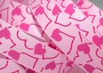 STK Band - Grosgrain Herzen Rosa 18 mm