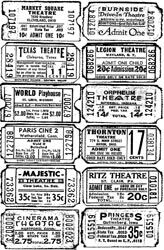SAY Cling Mounted Stamp Set - Tim Holtz Tickets