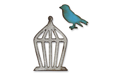 SIZ Movers & Shapers Dies - Alterations by Tim Holtz Mini Bird & Cage