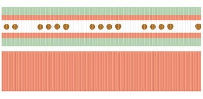 WRM Ribbon - Brass Circles