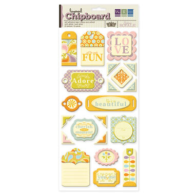 WRM Sticker - Layered Chipboard Tags Madame Royale