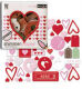 SCW Chipboard - Shimmer Shapes Lucky in Love