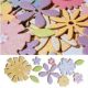 SCW Chipboard - Shimmer Shapes Floral Assortment