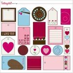 SEI Sticker 12x12" - Cardstock Tags Twitterpated