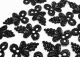 STK Embellishment - Häkelapplikation Blumen-Ornament Schwarz