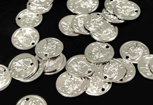 STK Embellishment - Charm Münze 15 mm Silber