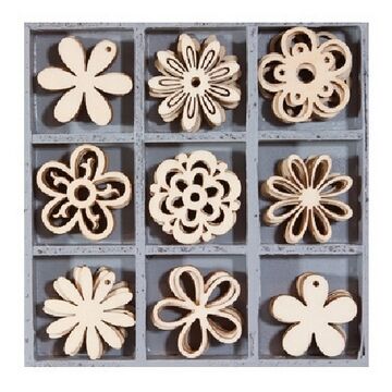 KRS Embellishment - Wood Art Flowers