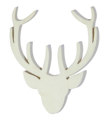 KRS Embellishment - Wood Art Hirschkopf