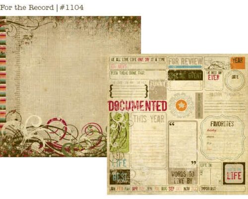 SST Cardstock - Life Documented For The Record