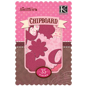 K & Company Chipboard Box - Smitten Glitter Icons