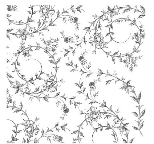 BLD Stempelgummi - Spiraling Floral Background