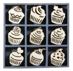 KRS Embellishment - Wood Art Cup Cake