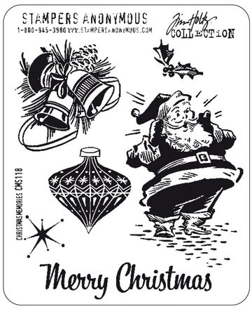 SAY Cling Mounted Stamp Set - Tim Holtz Christmas Memories