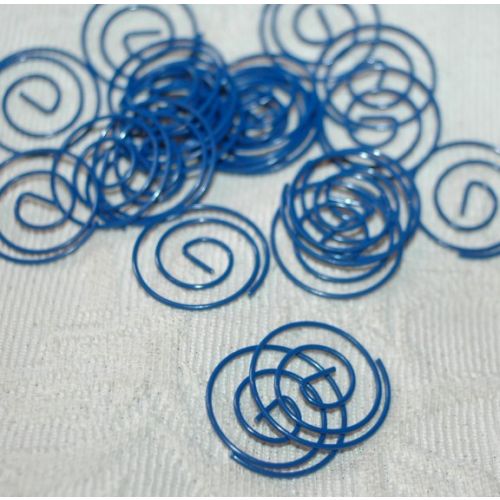 SRH Metal Art - Paper Clips Large Round Blue