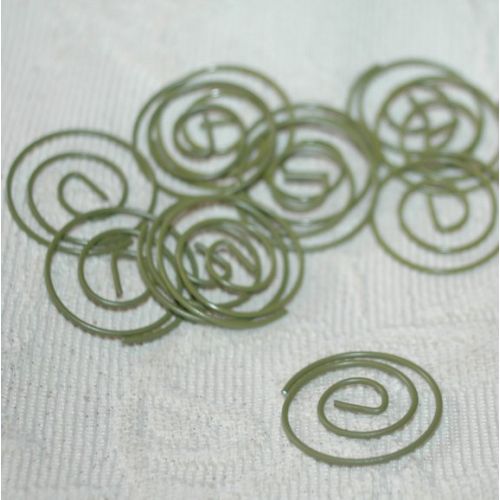 SRH Metal Art - Paper Clips Large Round Olive