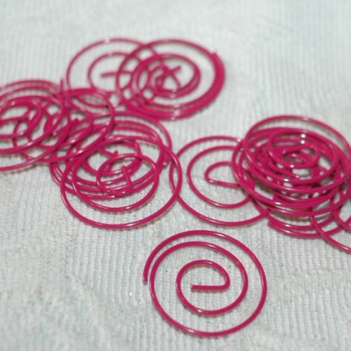 SRH Metal Art - Paper Clips Large Round Pink