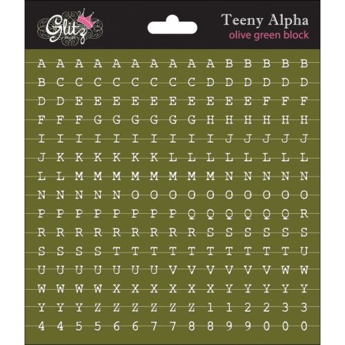 GLZ Sticker - Teeny Alphabet Olive