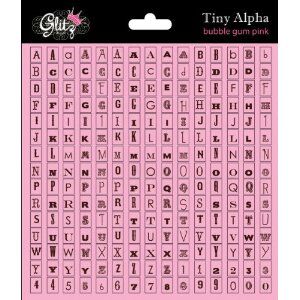 GLZ Sticker - Teeny Alphabet Bubble Gum Pink
