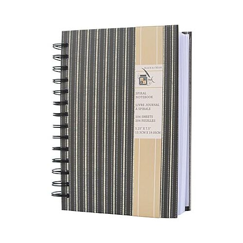 DCWV Spiral Notebook - Black & Cream