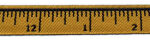 CHTR Ribbon - Twill Ruler Yellow/Black