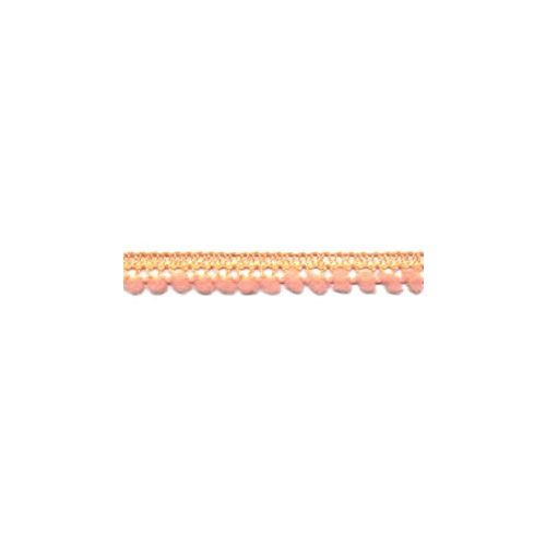 CHTR Ribbon - Mini Ball Fringe Pompom-Band Peach