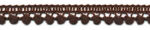 CHTR Ribbon - Mini Ball Fringe Pompom-Band Chocolate