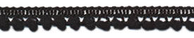CHTR Ribbon - Mini Ball Fringe Pompom-Band Black