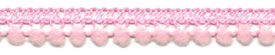 CHTR Ribbon - Mini Ball Fringe Pompom-Band Light Pink
