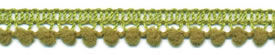 CHTR Ribbon - Mini Ball Fringe Pompom-Band Olive