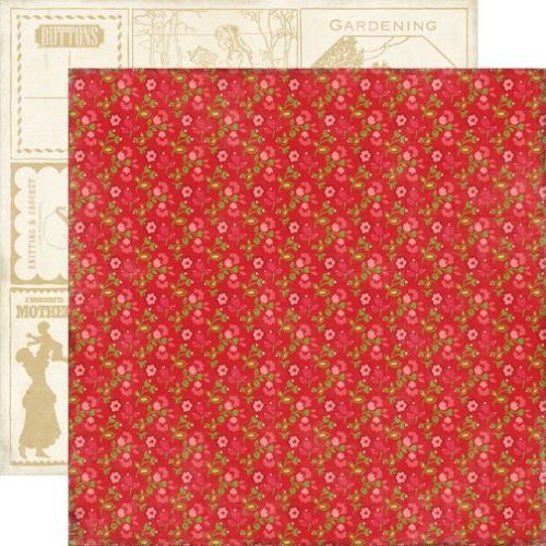 ECP Cardstock - This & That Graceful Red Floral