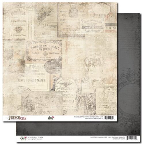 GLZ Cardstock - French Kiss Labels