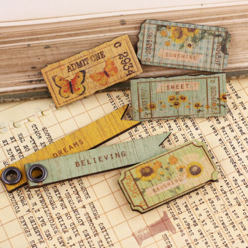 PRM Embellishments - Wood Tickets Sun Kiss