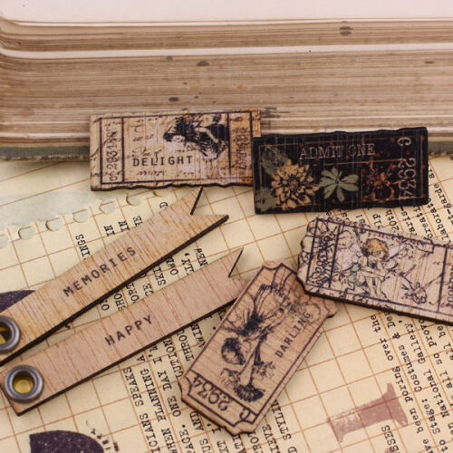 PRM Embellishments - Wood Tickets Nature Garden