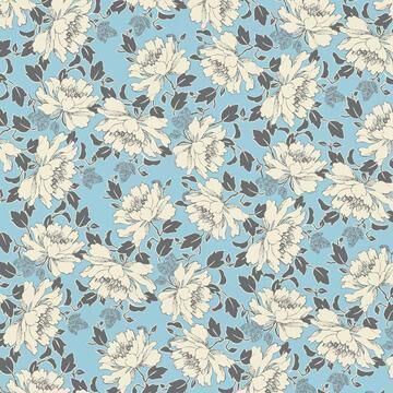 K & Company Paper - Amy Butler Lotus Faded China Tree Peony