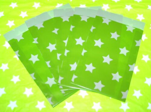 KDD Geschenktüten - 6 Stück  Stars Apfelgrün 12x19 cm
