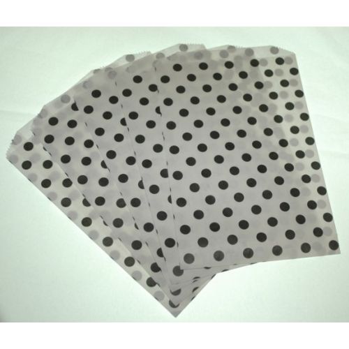 WSG Papiertüten - Polka Dot Black 16 x 25 cm