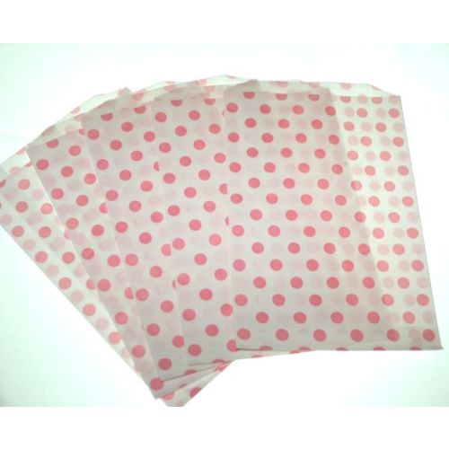 WSG Papiertüten - Polka Dot Pink 16 x 25 cm