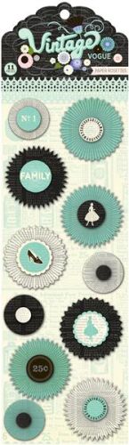 PKP Embellishments - Vintage Vogue Paper Rosettes