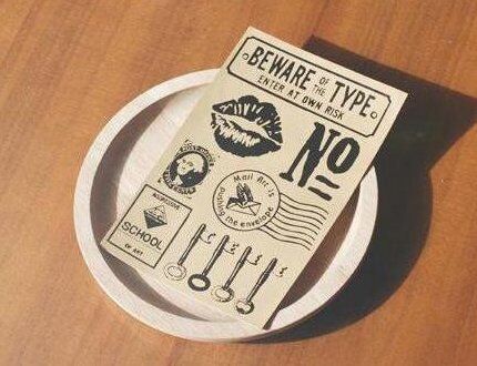 SRH Sticker - Faux Leather Beware Creme