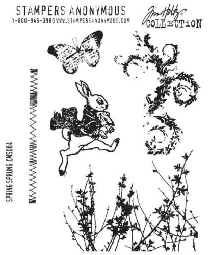 SAY Cling Mounted Stamp Set - Tim Holtz Spring Sprung
