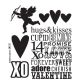 SAY Cling Mounted Stamp Set - Tim Holtz Valentine Silhouettes