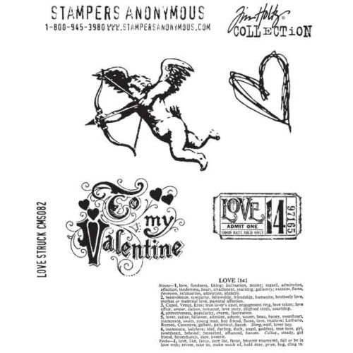 SAY Cling Mounted Stamp Set - Tim Holtz Love Struck