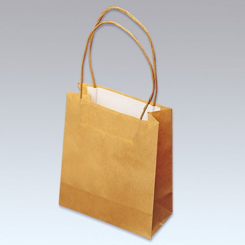 KRS Paper Bag - Papiertüte/Tragetasche mit Basthenkel 19.5 x 15 cm